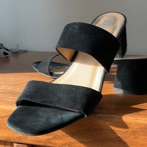 Chic Black Velvet Women's Heels